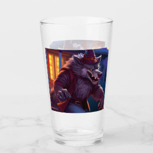 Halloween/werewolf/fall/autumn Glass
