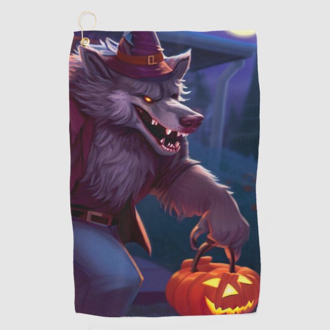 Halloween/werewolf/fall/autumn Golf Towel (Front)