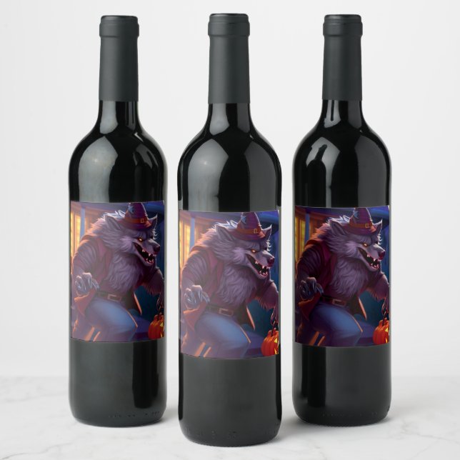 Halloween/werewolf/fall/autumn Wine Label (Bottles)