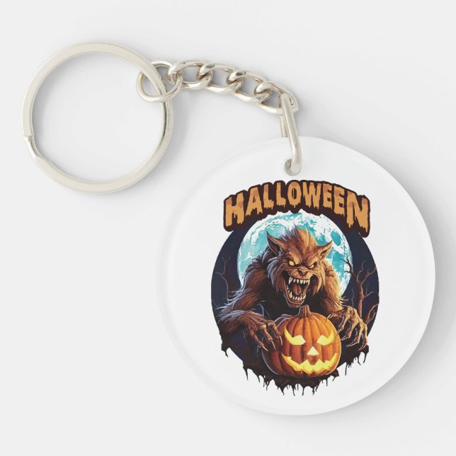 Halloween Werewolf Key Ring (Front)