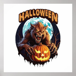 Halloween Werewolf Poster