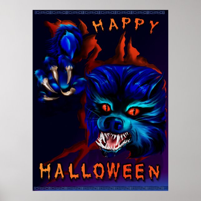 Halloween Werewolf Print (Front)