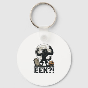 Halloween Werewolf Shirt Vintage Engraving Moon Gr Key Ring