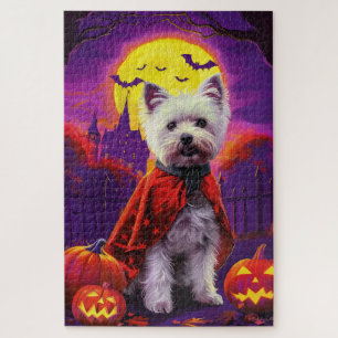Halloween West Highland White Terrier Scary Jigsaw Puzzle