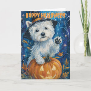 Halloween Westie Dog Holiday Card