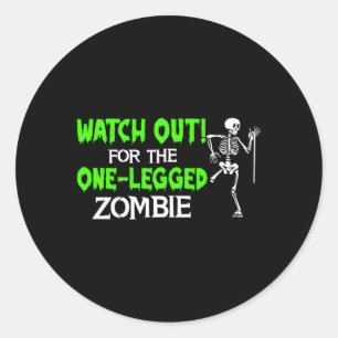 Halloween Wheelchair Ampu Humour Statet Classic Round Sticker