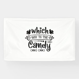Halloween Which Way To The Candy Birthday Banner
