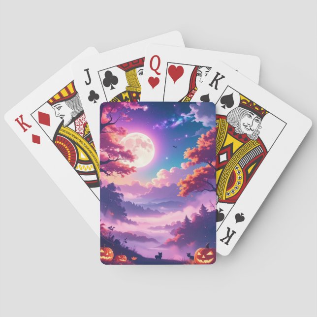 Halloween Whimsical Classic Playing Cards (Back)