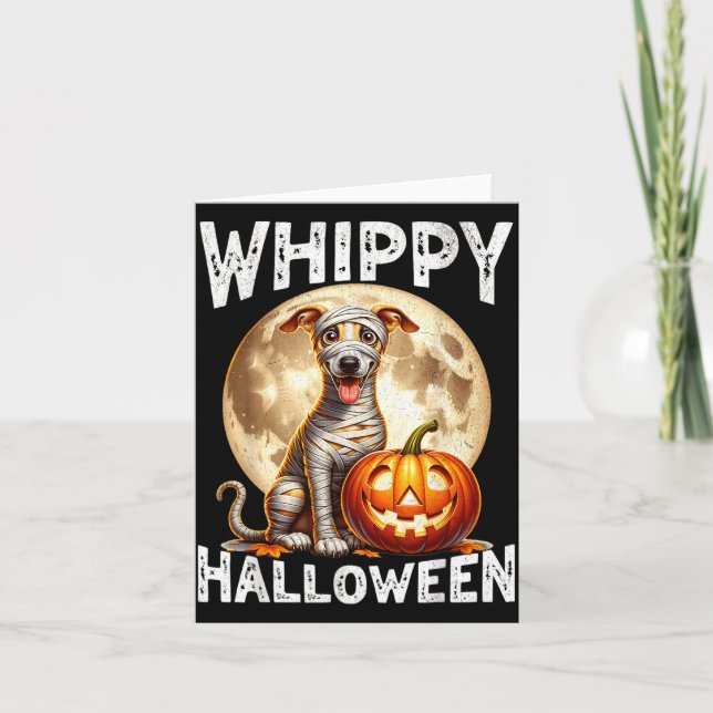 Halloween Whippet Dog Card (Front)