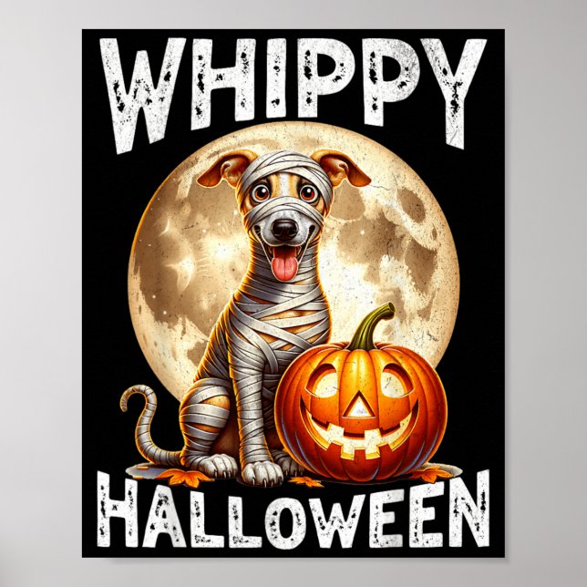 Halloween Whippet Dog Poster (Front)