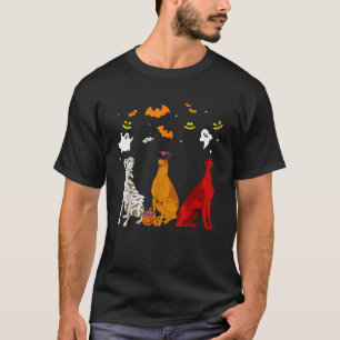 Halloween whippet Dogs Lovers Mummy Witch Demon Co T-Shirt