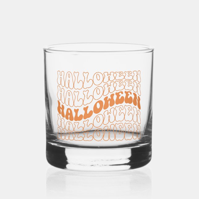 Halloween Whiskey Glass (Front)