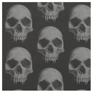 Halloween wicked skulls fabric
