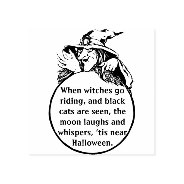 Halloween Wicked Witch  Rubber Stamp (Imprint)