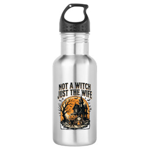 Halloween Wife Shirt Vintage Haunted House Design 532 Ml Water Bottle