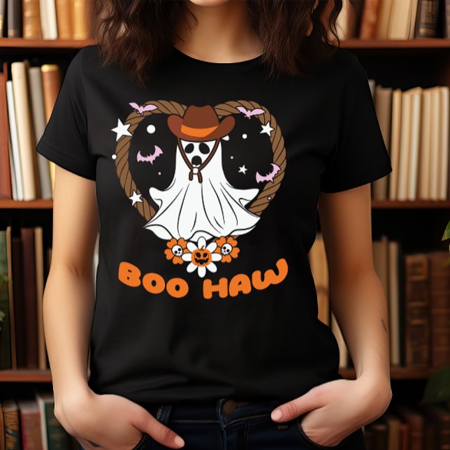 HALLOWEEN WILD WEST BOO HAW COWBOY GHOST SPOOKY T-Shirt (Creator Uploaded)