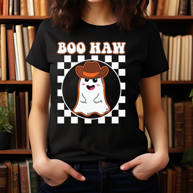 HALLOWEEN WILD WEST BOO HAW CUTE COWBOY GHOST T-Shirt (Creator Uploaded)