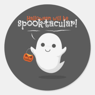 Halloween will be spook-tacular classic round sticker
