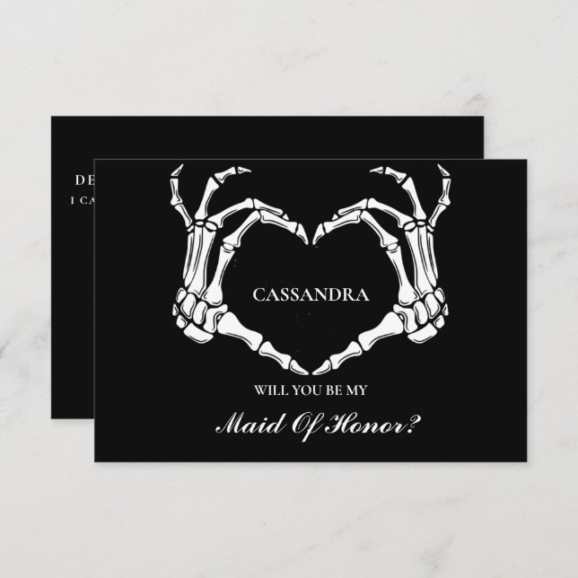 Halloween  Will You Be My Bridesmaid Proposal Card (Front/Back)