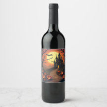 Halloween Wine Bottle 