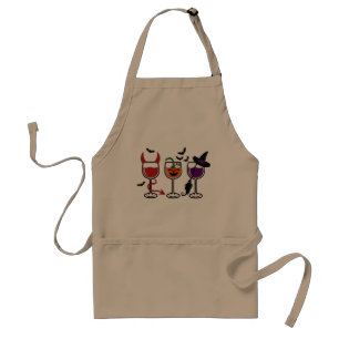 Halloween Wine Glasses Standard Apron