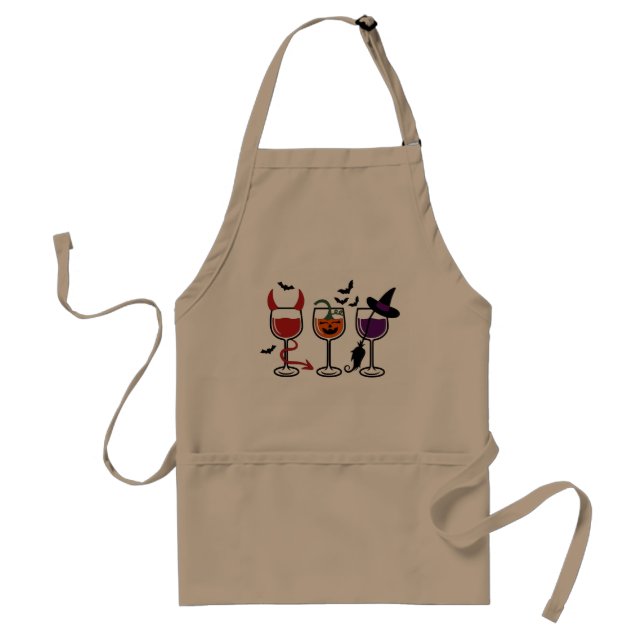 Halloween Wine Glasses                             Standard Apron (Front)