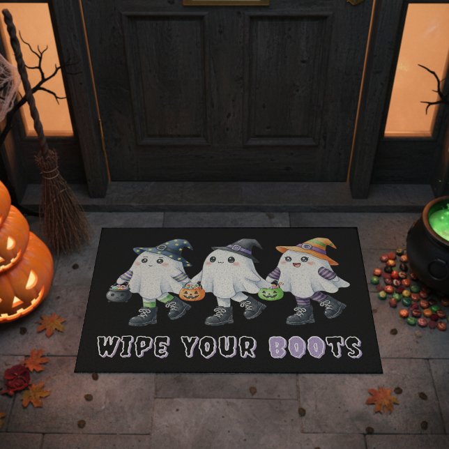 Halloween Wipe Your Boots Ghost Trick or Treating Doormat (Halloween Wipe Your Boots Ghost Trick or Treating Doormat
)