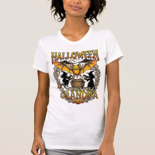Halloween Wishes Grandpa Bat Witches Cauldron_1 T-Shirt