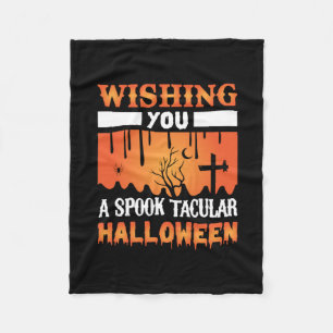 Halloween Wishing You A Spooky Halloween Fleece Blanket