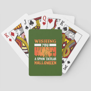 Halloween Wishing You A Spooky Halloween Playing Cards