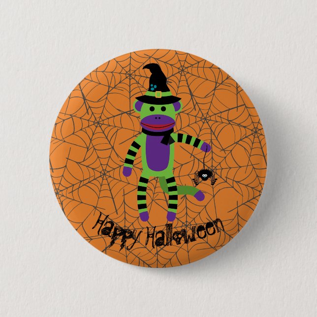 Halloween Witch 6 Cm Round Badge (Front)