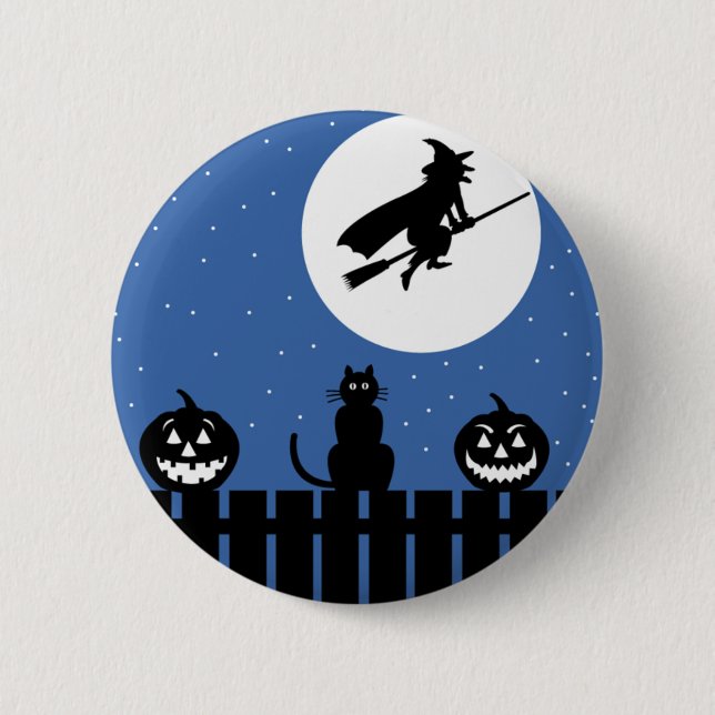 Halloween Witch 6 Cm Round Badge (Front)