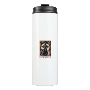 Halloween Witch Aesthetic Cat Lovers Gothic Tarot Thermal Tumbler
