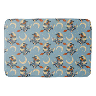 Halloween Witch and Moon Bath Mat