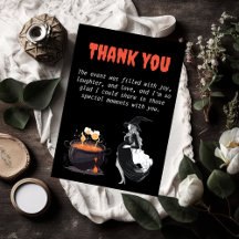 Halloween Witch Baby Shower Thank You Card
