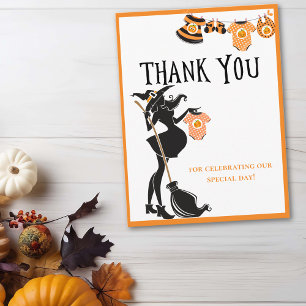 Halloween Witch Baby Shower Thank you Postcard
