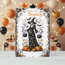 Halloween Witch Baby Shower  - Twins Are Brewing