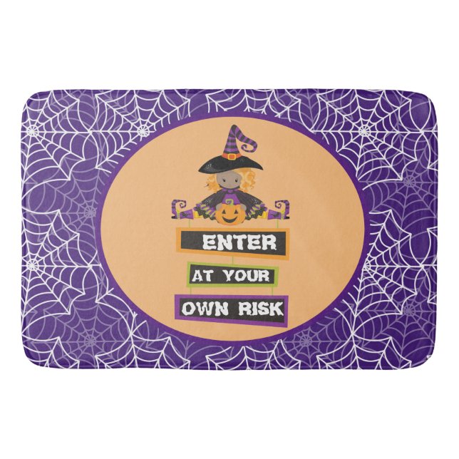 Halloween witch bath mat, rug (Front)