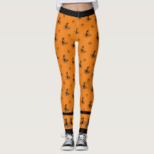 Halloween Witch Black Cats - Orange