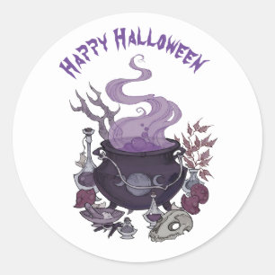 Halloween Witch Brew  Classic Round Sticker