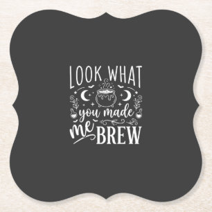 Halloween Witch Brew Funny Potion Design_1 Paper Coaster