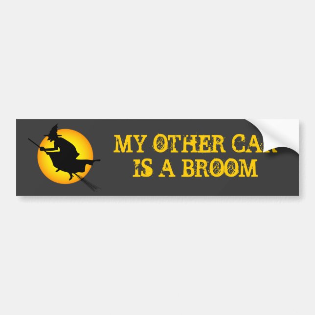 Halloween Witch Car Bumper Sticker 6 (Front)