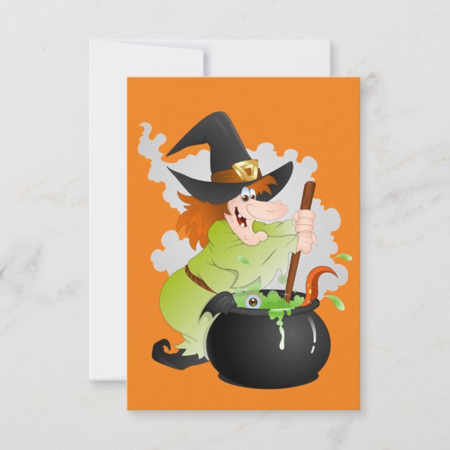 Halloween Witch Card (Front)