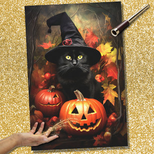 Halloween Witch Cat 3 Decoupage Paper