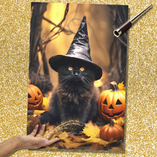 Halloween Witch Cat 4 Decoupage Paper