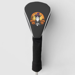 Halloween Witch Cat Pumpkin Moon Design_1 Golf Head Cover