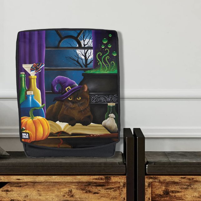 Halloween Witch Cat Purple Magic Backpack (Creator Uploaded)