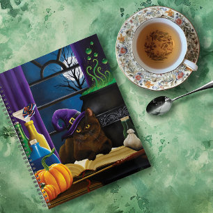 Halloween Witch Cat Purple Magic Planner