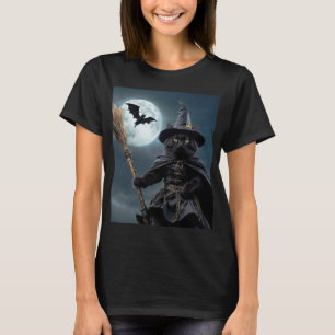 Halloween Witch Cat T-Shirt