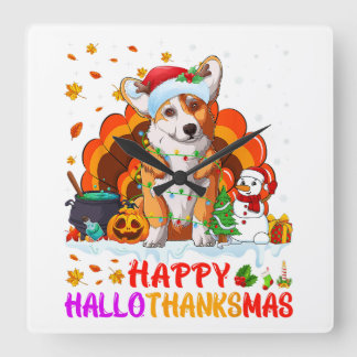 Halloween Witch Cats I Smell Kittens Funny Parody Square Wall Clock